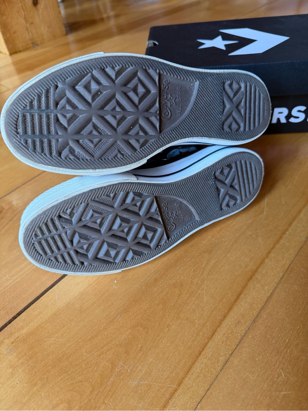 Converse Kids Black and White High-Top Canvas Sneakers - Picture 6 of 8